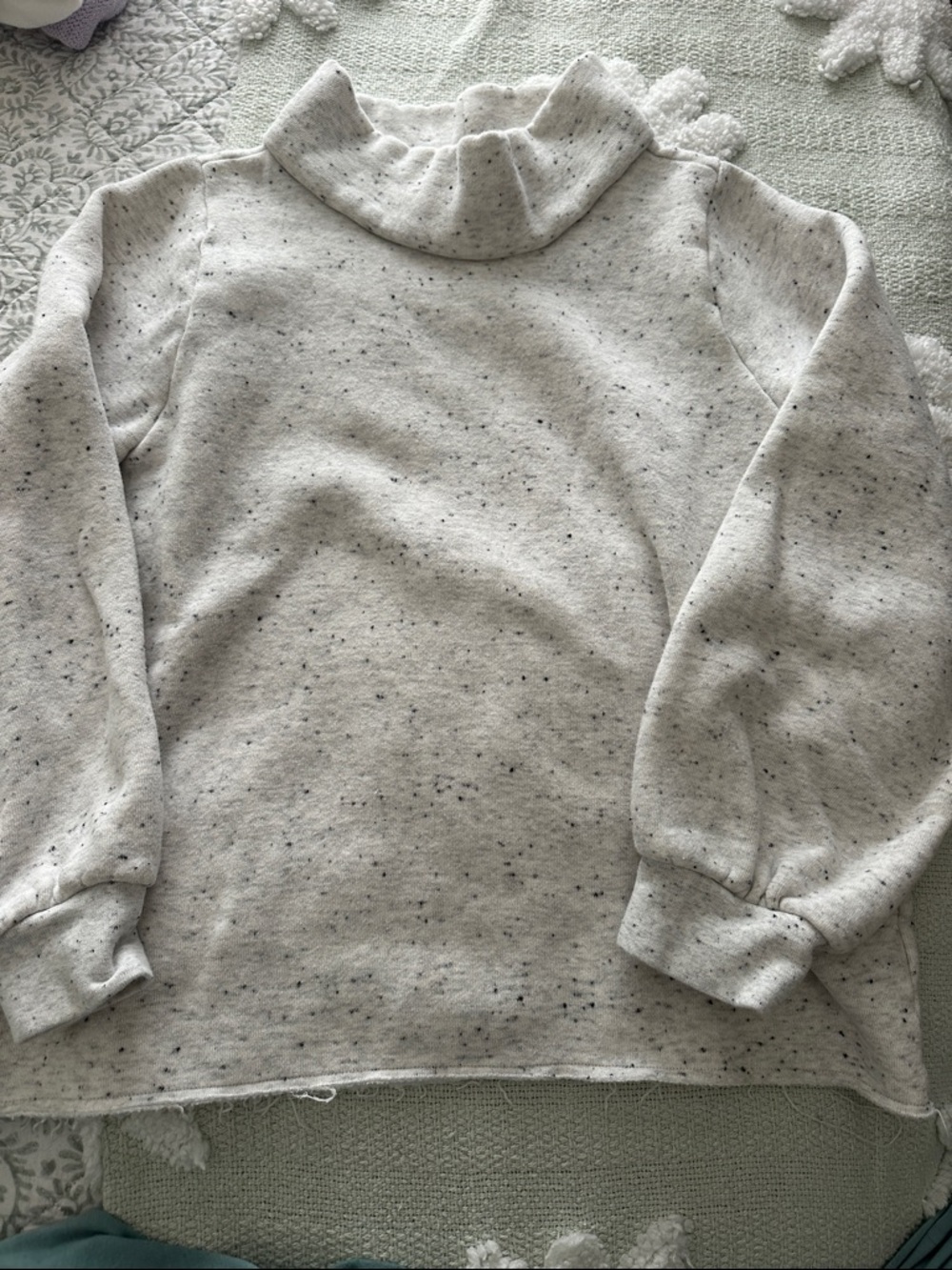 Cozy Speckled Cream Turtleneck Sweater